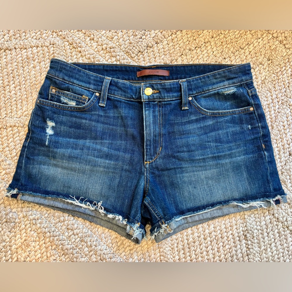 Joe's Jeans Collector’s Edition Maura Rolled Cuffed Distressed Denim Shorts